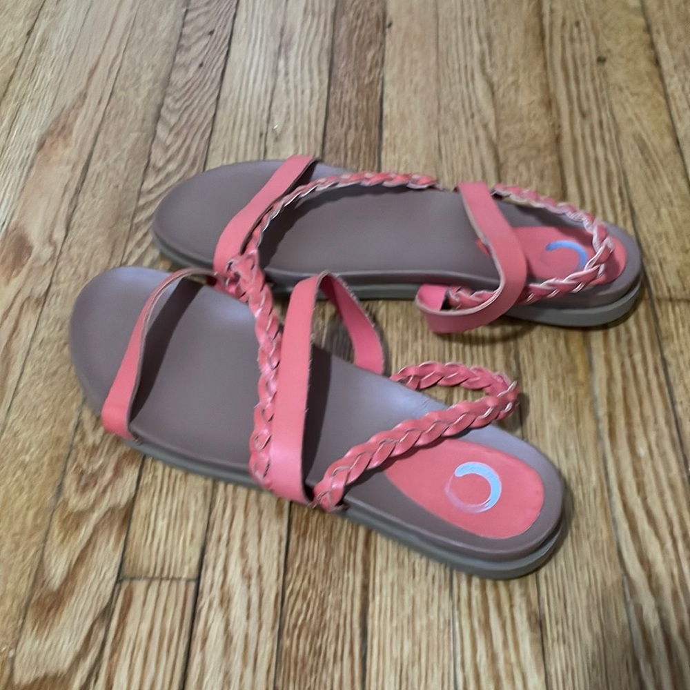 Pink Strappy Sandals | Size 12